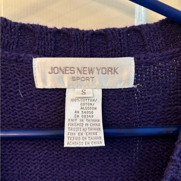 Vintage Jones New York zip sweater purple and black - Picture 2 of 3